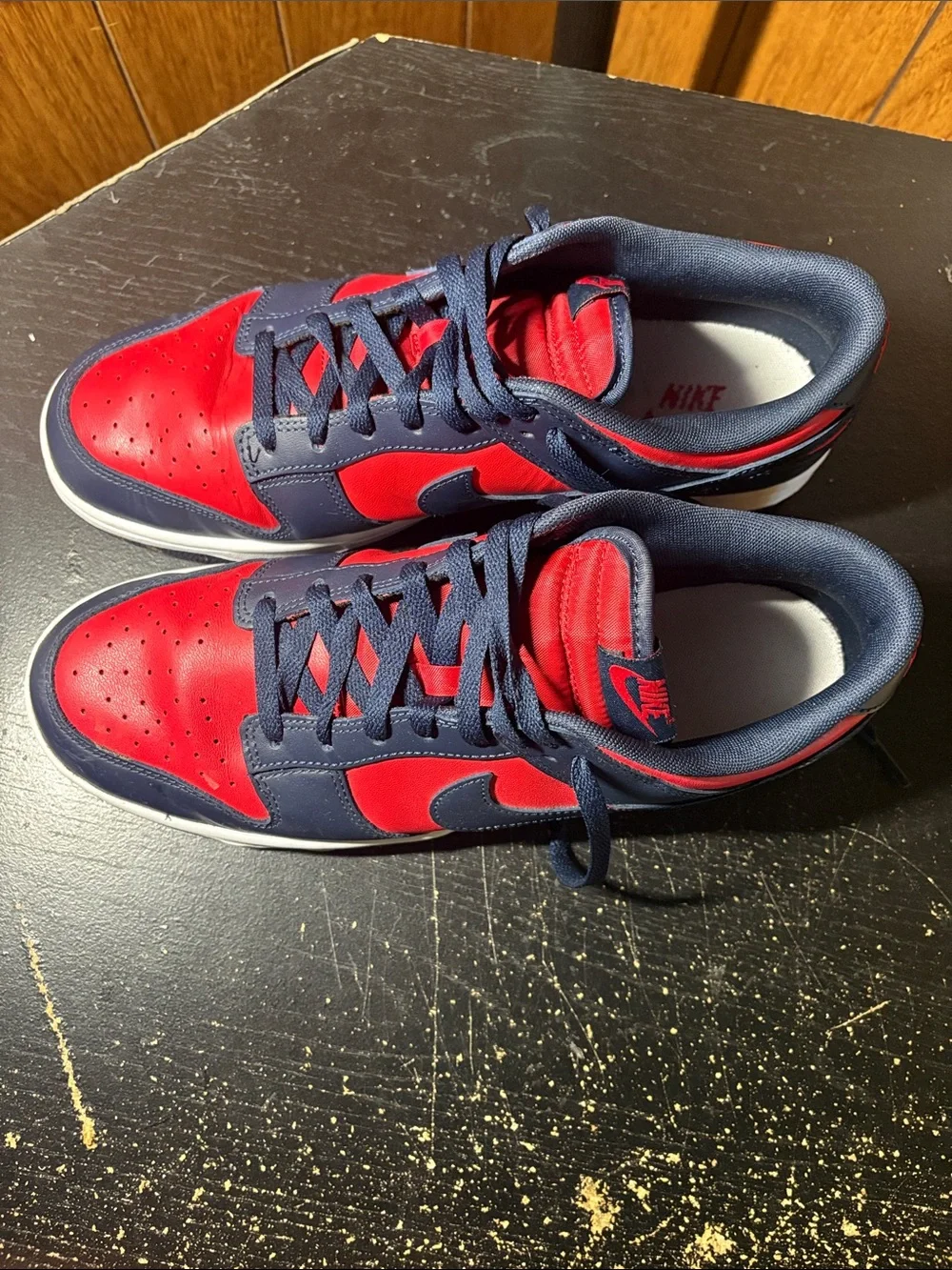 Nike Men's Low-Top Sneakers in Navy & Red